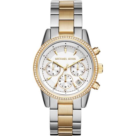 two tone ladies watch michael kors|michael kors chronograph ladies watch.